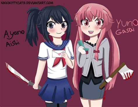 Ayano Aishi And Yuno Gasai Anime Amino