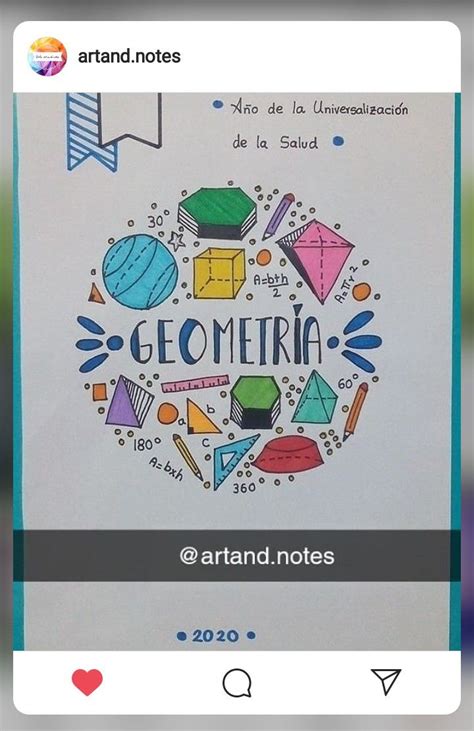 Carátula De Geometría Caratulas Para Secundaria Moldes De Letras