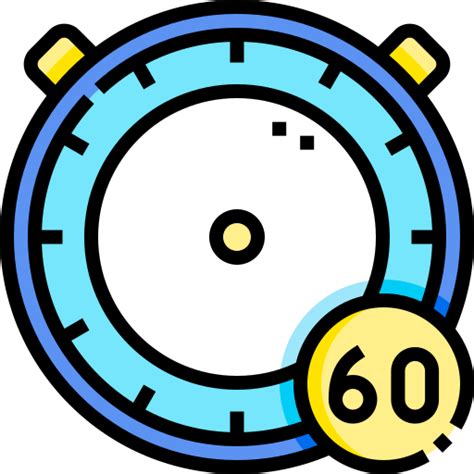 60 Minutes Detailed Straight Lineal Color Icon