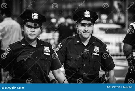 Police Officers On The Streets Of Manhattan Editorial Stock Photo