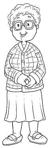 Dibujos De Abuela Sketch Coloring Page