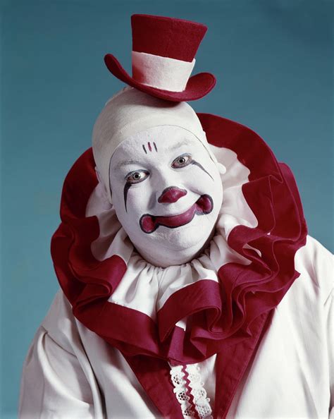 1970s Portrait Of Circus Clown In Red Photograph By Vintage Images