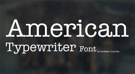 American Typewriter Font Free Fonts Vault