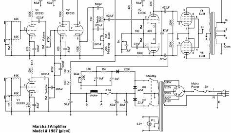 marshall valve amp circuit diagram