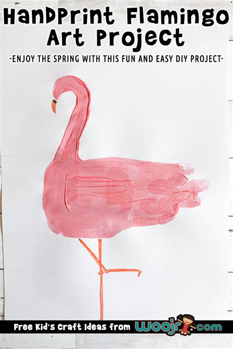 Handprint Flamingo Art Project Woo Jr Kids Activities Childrens