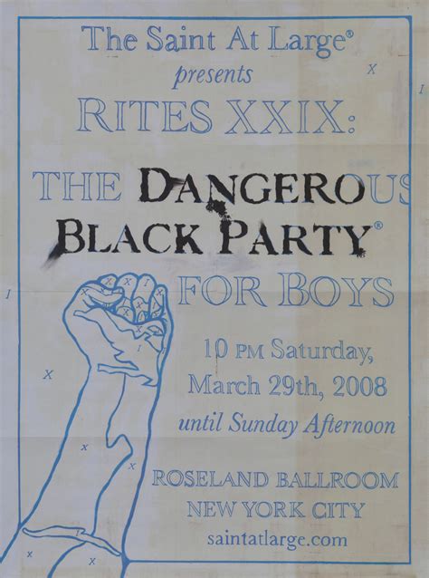 Rites Xxix The Black Party The Saint At Large Gay Nightclub Poster