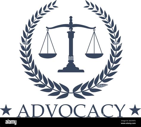 Advocacy Emblem And Symbol Scales Of Justice For Juridical Or Notary