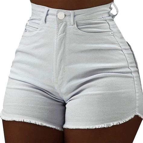 Buy Security Women Fashion High Waist Short Pants Stretch Denim Shorts