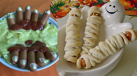 Chopped Sausage Fingers And Sausage Mummies Halloween Recipe Youtube