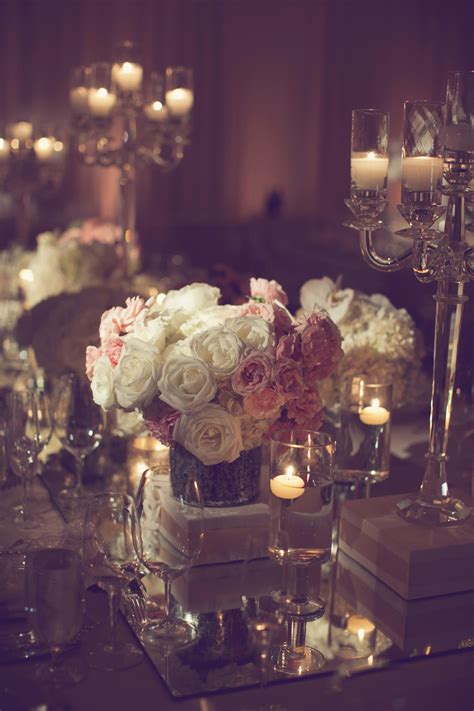 Pink And White Rose Centerpiece Elizabeth Anne Designs The Wedding Blog