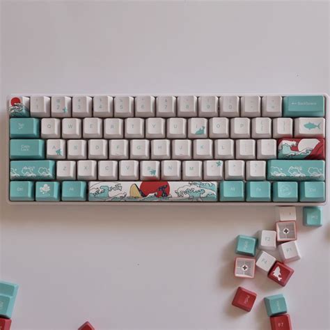 Sea Coral Keycap Pbt Five Sides Dye Subbed Spacebar U Oem Profile