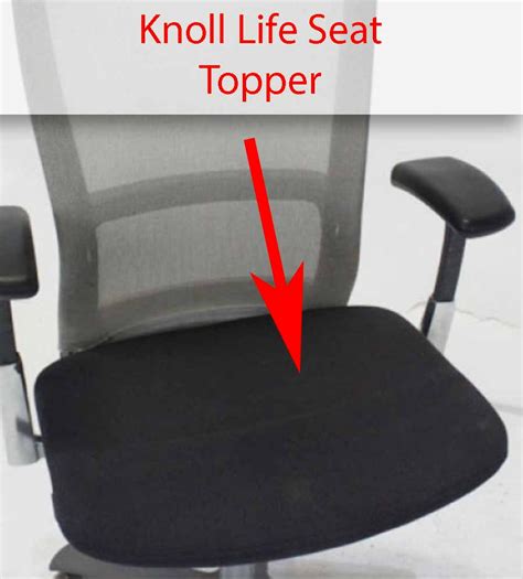 Knoll Life Chair Replacement Seat Topper Black Kst15 Office