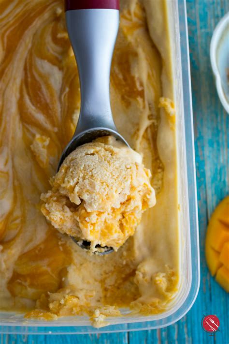 No Churn Dairy Free Mango Swirl Ice Cream Healthy World Cuisine