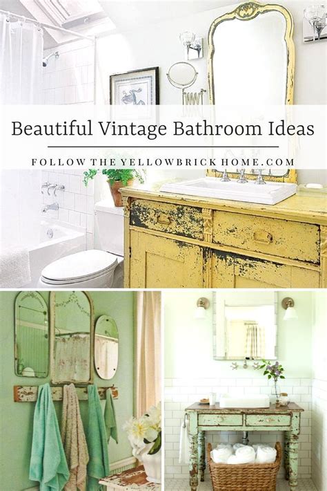 Beautiful Vintage Bathroom Ideas Using Vintage Repurposed Furniture And