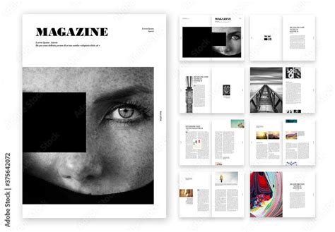 Creative And Clean Magazine Layout Stock Template Adobe Stock