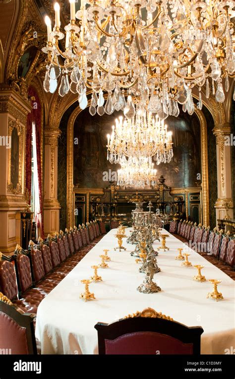 State Dining Room Of The Opulent Napoleon Iii Apartments In The Louvre