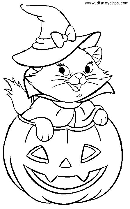 Parents, teachers, churches and recognized nonprofit organizations may print or copy multiple halloween coloring pages for use at home or in the classroom. Marie Aristocats Halloween coloring page | Coloring ...