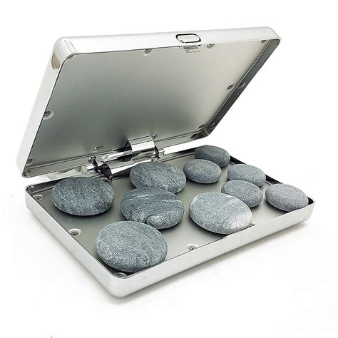 Royal Massage Chrome Case Hot Stone Heater W 10 Hot Rocks Massage Stones Appareil De