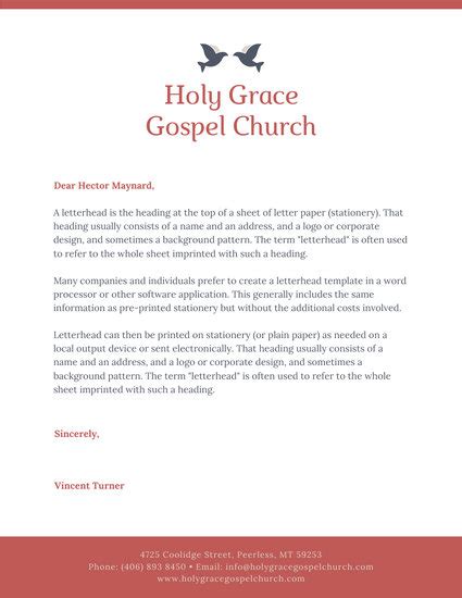 Free church letterhead templates online by designhill. Customize 32+ Church Letterhead templates online - Canva