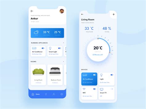 Daily Ui Challenge 032100 Smart Home App By Ankur Tripathi On Dribbble