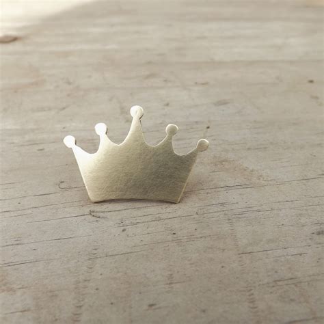 Crown Pin Brass Crown Royal Brooch Queen King Pin Royal Etsy Uk