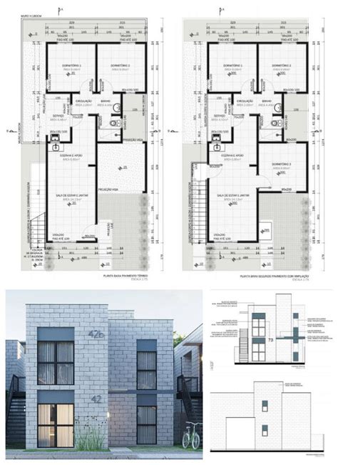 Planos De Casas De Dos Niveles Casas De Dos Pisos