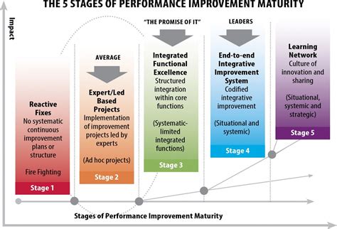 The Stages Of Performance Imporvement Maturity Business Maturity