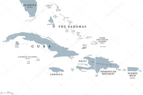 Mapa Político De Las Antillas Mayores 2022