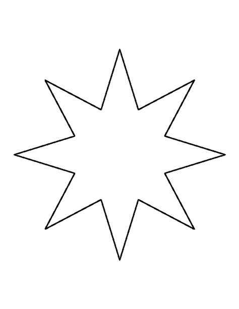 Printable Eight Point Star Template