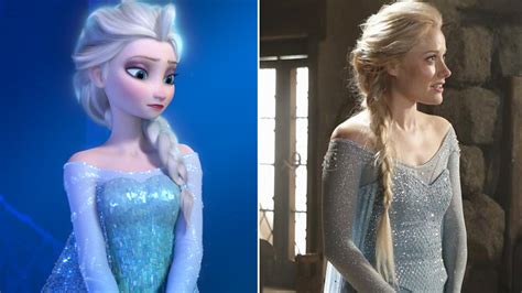 see first official photos of elsa and kristoff in once upon a time