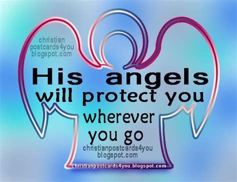 His Angels Will Protect You Gods Protection Quotes Christian Cards