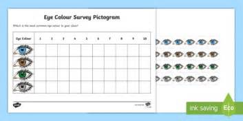 Eye Colour Survey Pictogram Teacher Made