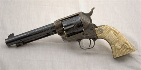 Colt Single Action Army Factory Engraved Ivory For Sale