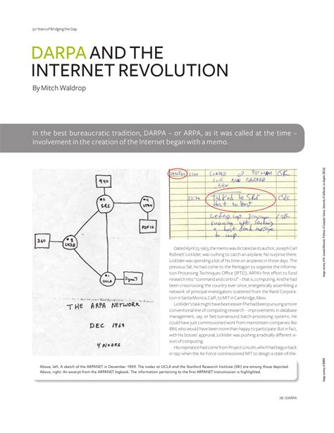 Pdf Darpa And The Internet Revolution