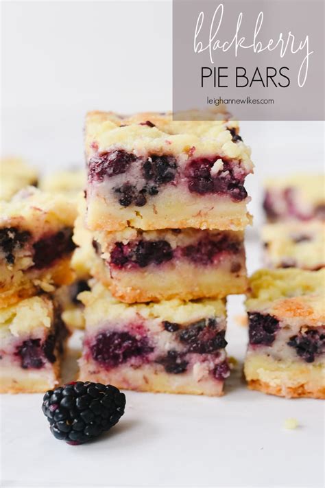 easy blackberry pie bars recipe by leigh anne wilkes