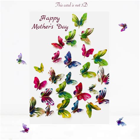 Butterfly Mothers Day Card Mum Butterflies Card By Inkywool Butterfly