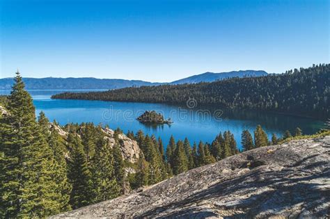 Emerald Bay Lake Tahoe California With View Of Fannette Island On