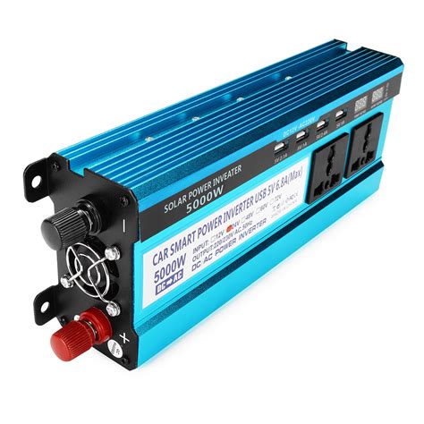 Solar Power Inverter 5000w Led 12v24v Dc To 110v220v Ac Sine Wave