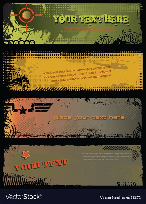 Grunge Military Banners Royalty Free Vector Image