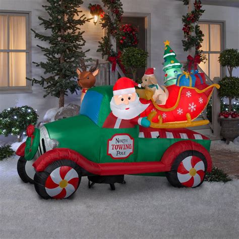 6ft Airblown® Inflatable Christmas Santa S Tow Truck Michaels