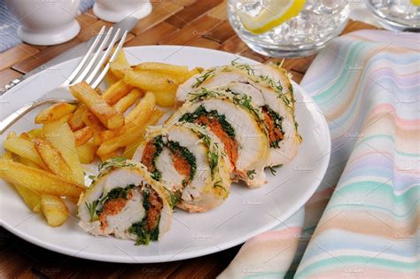 chicken breast roll containing roll chicken and fillet food images ~ creative market