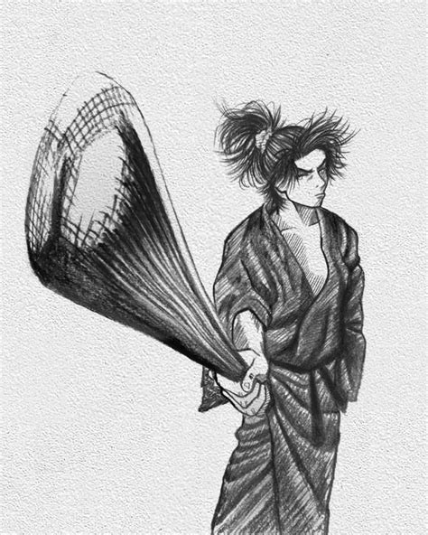 Sketch Of Vagabond Takehiko Inoue Musashi Vagabond Sketches Male Sketch Art Drawings Art