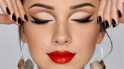 Eye Makeup With Red Lips Tutorial Lipstutorial Org