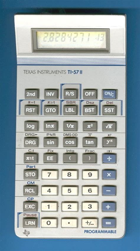 Texas Instruments Ti 57 Ii My The First Programmable Calculator