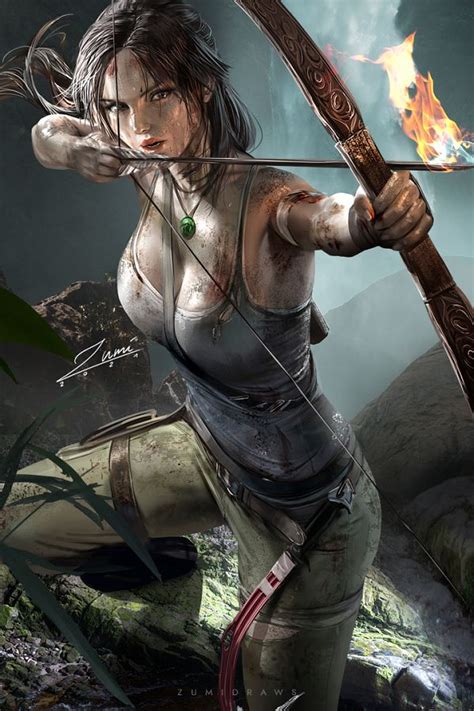 Lara Croft Tomb Raider Mobile Wallpaper Zerochan Anime