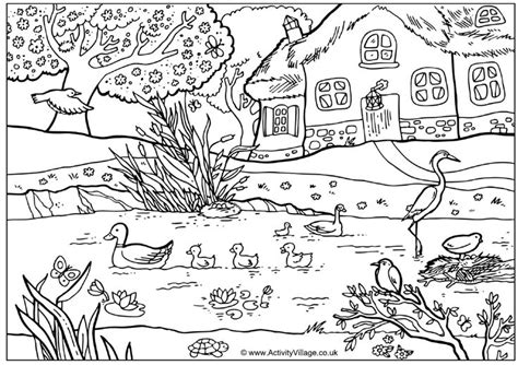 All duck coloring pages can be downloaded or printed for free. Ducks on a pond | Adult Coloring Pages | Pinterest ...