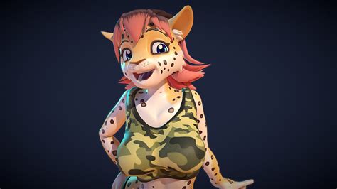 Leopard Girl Furry Buy Royalty Free 3d Model By Magnaomega [a2fabbc] Sketchfab Store