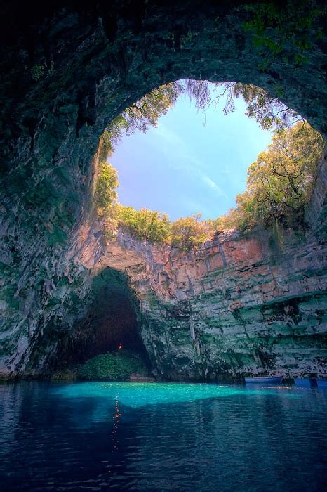 The World In Pictures The Breathtaking Melissani Cave In Greece