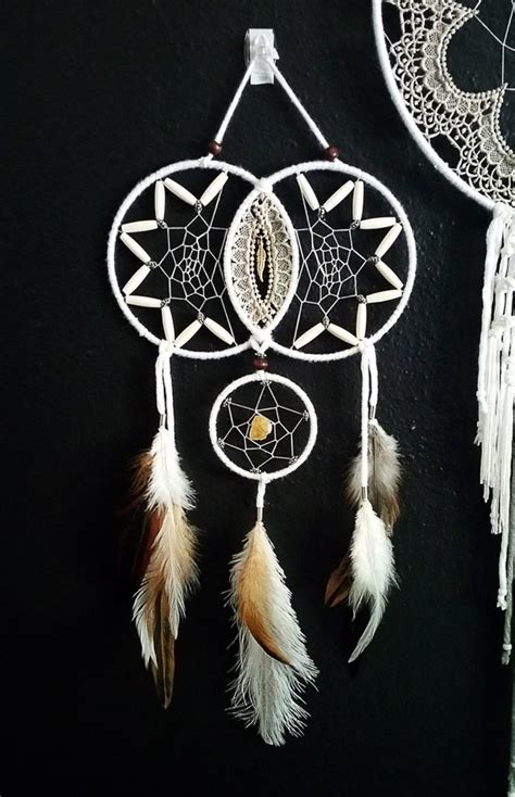 Citrine Double Dream Catcher By Aurvgon On Etsy