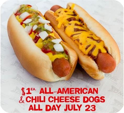 National Hot Dog Day Cheap Hot Dogs Tomorrow Sonic Drive In 7 Eleven